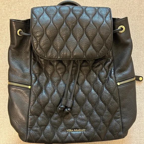 Vera Bradley | Bags | Vera Bradley Black Quilted Backpack 